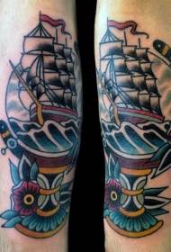 Aarm Faarf al Schoul Seegelen Tattoo Muster