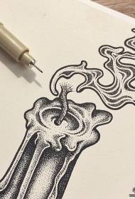 European and American thorn flower candle tattoo manuscript