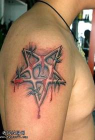 Arm pentagram tatoveringsmønster