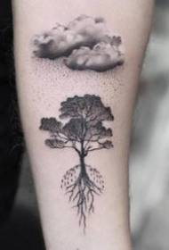 Weather Tattoos: ชุดรูปแบบรอยสักสภาพอากาศเกี่ยวกับเมฆและเม็ดฝน