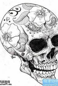 Europae et American exemplar, skull tattoo
