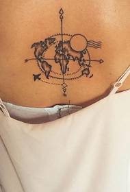 Persoonlijkheid kaart tattoo patroon