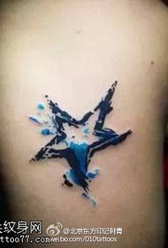 Ink pentagram tatoeëringspatroon