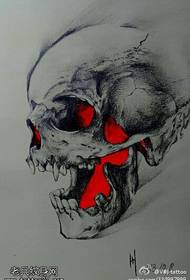 Scary horror skull tattoo tattoo manuscript