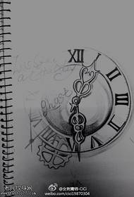 Personality clock tattoo manuscript picture