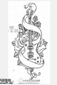 Simple and fresh flower play manuscript tattoo pattern