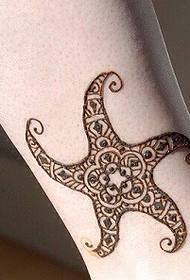Deniz yıldızı desen dövme