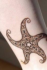 Starfish pattern tattoo