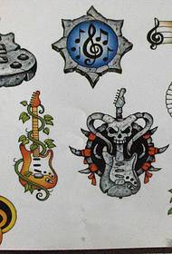 Recomanem un nou conjunt de dissenys personalitzats de tatuatges de notes de guitarra