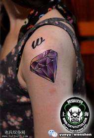 Diamond tattoo pattern on the arm