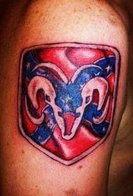 Modello di tatuaggio segno bandiera evasione bandiera federale