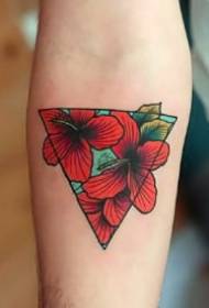 Ilana tatuu Triangle - 9-Triangle Geometric Tattoo Art aworan aworan