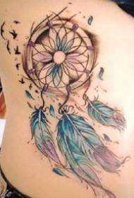 Very beautiful set of dream catcher tattoo drawings