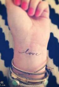 Wrist small fresh LOVE tattoo pattern