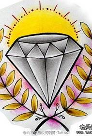 Manuscrito de tatuagem de diamante