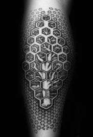 Abstract tattoo pateni inobvisa tattoo maitiro mune geometric maitiro