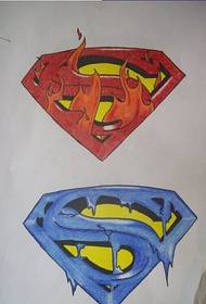 Iyo superman logo tattoo manuscript maitiro kuti unakirwe nemufananidzo