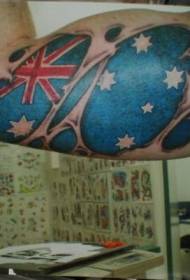 Arm colored flag Australian flag paʻu mamanu ata