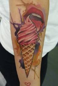 I can't help but sip a bite of ice cream tattoo works