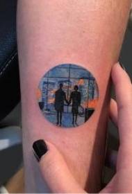 Landscape Tattoos 10 groups of characters and landscapes of various parts of the body