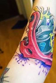красочная и красочная татуировка тотема 166853-веер из позорной красотки с прекрасными татуировками
