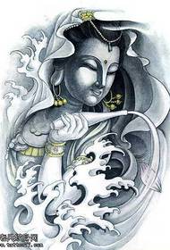 Manuskript eines Guanyin-Tattoo-Musters