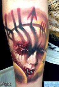 Modello di tatuaggio per ritratto stereo europeo e americano
