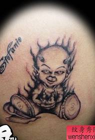Un bras, petit diable européen et américain, motif de tatouage