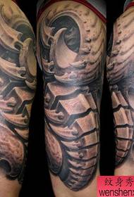 Arms fresc popular popular i americà patró de tatuatge en blanc i negre en blanc i negre