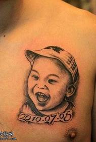 přední hrudník portrét tetování vzor