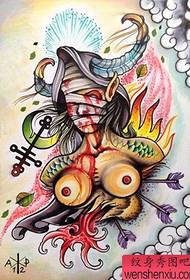 Un bellissimo modello di tatuaggio in stile europeo e americano