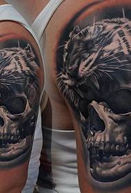 Modello di tatuaggio tridimensionale realistico super horror