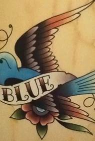 Manuscrit de tatouage de style scolaire