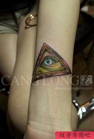 Patrón popular popular del tatuaje del ojo de todos los ojos de las muñecas de las muchachas
