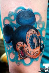 Alternatív élőhalott smink Miki egér tetoválás mintája