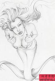Mermaid Tattoo Pattern: Mermaid Tattoo Pattern Picture