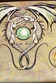 A personalized pterosaur tattoo pattern