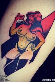 Grande modello di tatuaggio da ragazza Mimi in stile europeo e americano