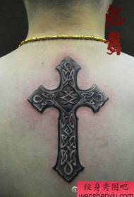 Rapazes voltar clássico bonito Cruz padrão de tatuagem
