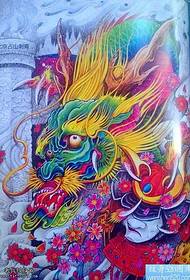 Manuscrittu Japanese Dragon Warrior Pattern di tatuaggi