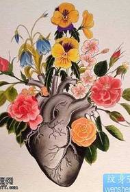 Rukopis 1 Vzor tetovania srdca