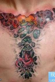 Modello di tatuaggio meccanico del diavolo europeo e americano