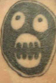 Модел на татуировка с лого на черен раменен мощен щанд