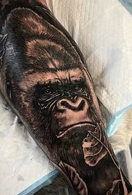 Sarja mustetta 3d musta harmaa eläin tatuointi malleja