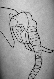 Una serie di semplici e artistici disegni di tatuaggi totem