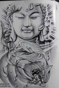 manuscrito tradicional patrón de tatuaje de Buda