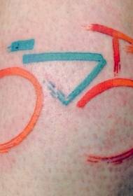 Modèle de tatouage périodique coloré drôle sur les jambes