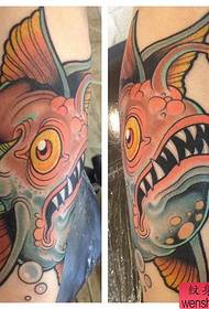 Tetování evropských a amerických ryb pro milovníky tetování