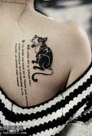 Zadní totem kočka tetování vzor