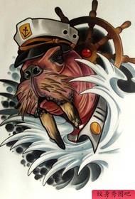 Veteran tetovaža europskog i američkog uzorka tetovaže morža